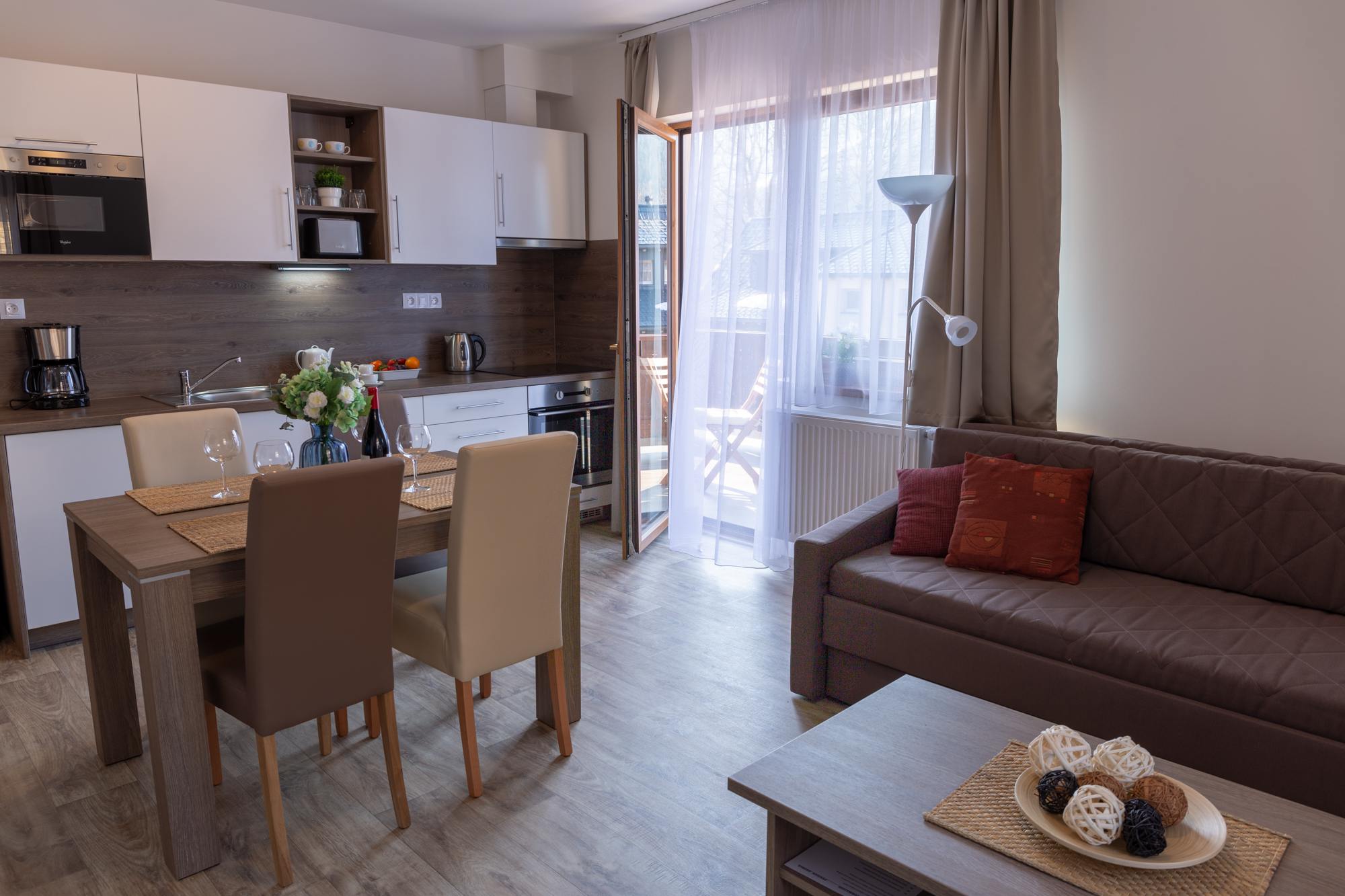 Obývací pokoj apartmánu v pensionu George