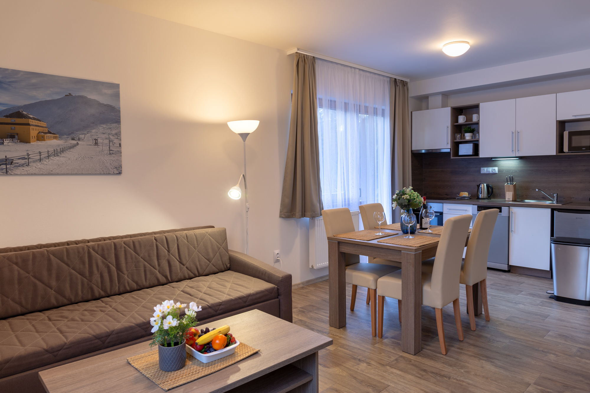Ložnice apartmánu v pensionu George