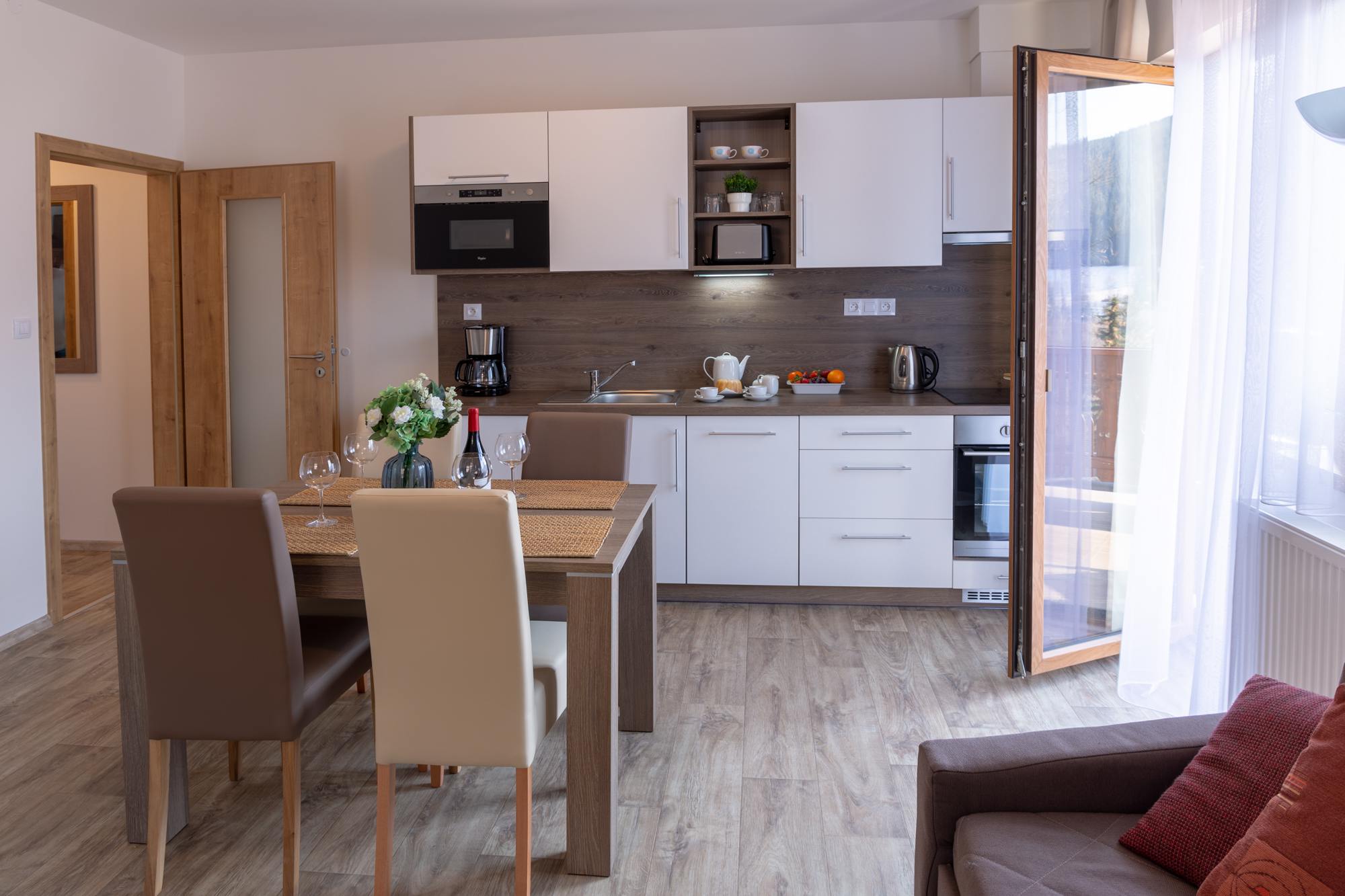 Ložnice apartmánu v pensionu George